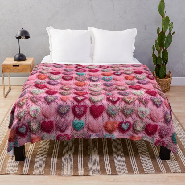 Item preview, Pink Knitted Hearts designed and sold by SimoneBalman.
