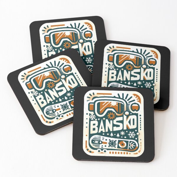 Item preview, Bansko Ski Resort Retro Art Funny Gifts designed and sold by BadhbhLoot.