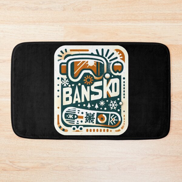 Item preview, Bansko Ski Resort Retro Art Funny Gifts designed and sold by BadhbhLoot.