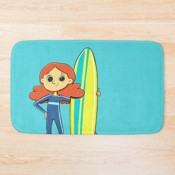 Item preview, girl dressed in a swimming suit with a surfboard on the water designed and sold by duxpavlic.
