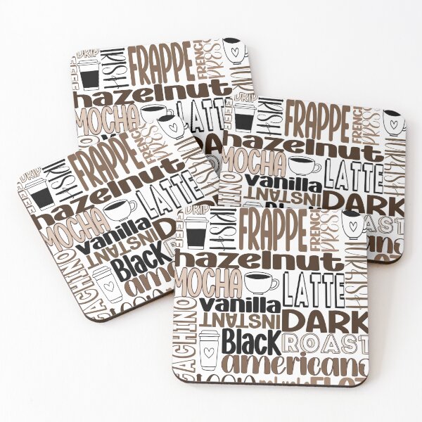 Item preview, Coffee Typography designed and sold by Cobalt Blue Watercolors.