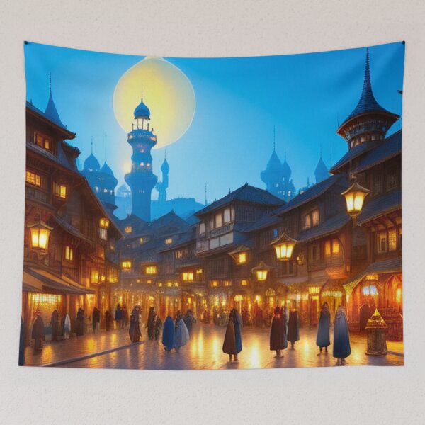 Item preview, Enchanting Eid Mubarak in a Medieval Town designed and sold by Nathan Z..