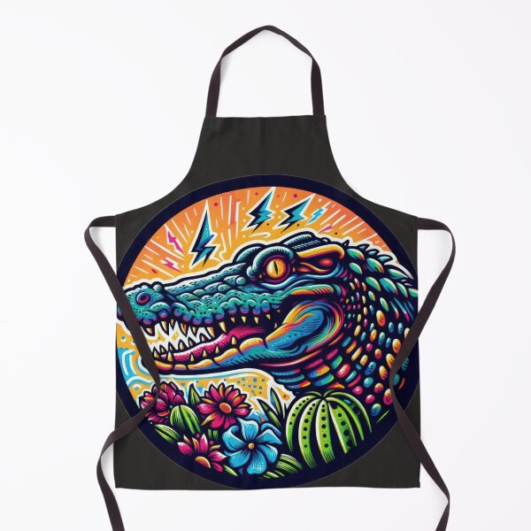 Item preview, crocodile Funny animal emblem designed and sold by Expressions-Sel.