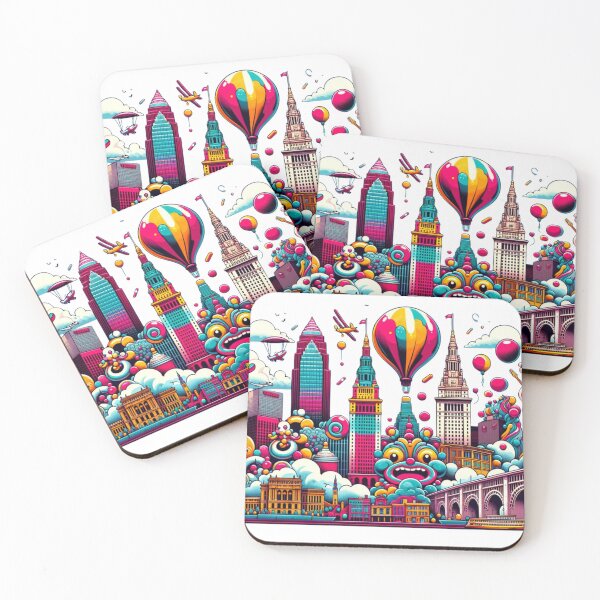 Item preview, Cleveland Skyline Quirky designed and sold by Places On Earth.