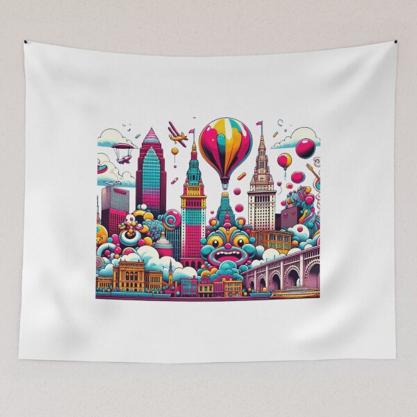 Item preview, Cleveland Skyline Quirky designed and sold by Places On Earth.