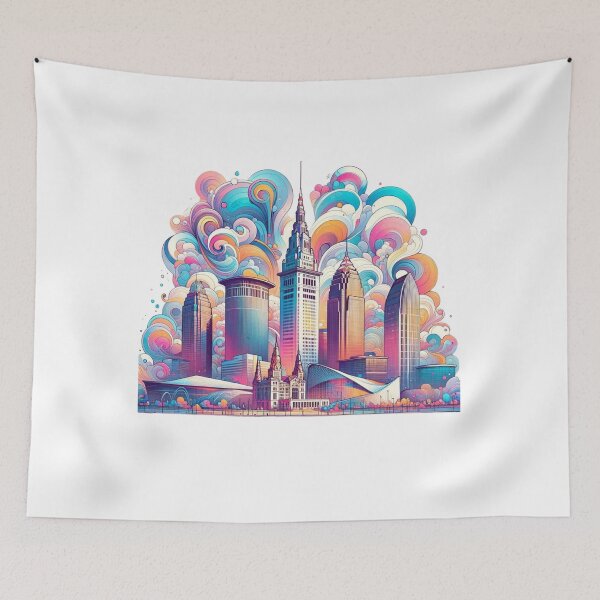Item preview, Cleveland Skyline Artistic designed and sold by Places On Earth.