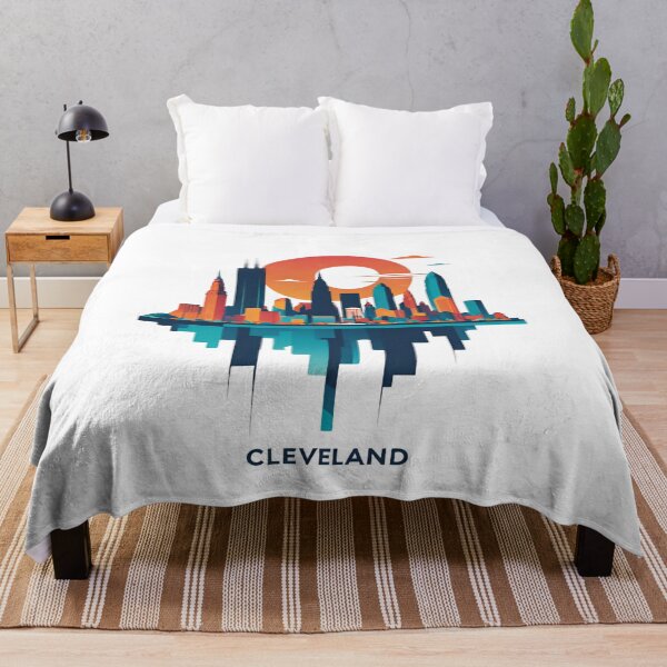 Aperçu de l'œuvre Paysage urbain d'horizon de Cleveland créée et vendue par Places On Earth.