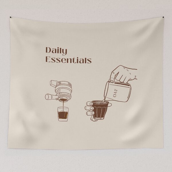Item preview, Daily Essentials Oat Milk Latte Poster designed and sold by oatmilkismylove.