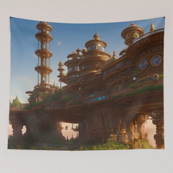 Item preview, The Majestic Steampunk Sniper in the Enchanted Valley designed and sold by Nathan Z..