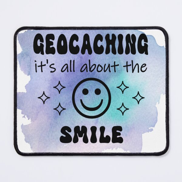 Item preview, Geocaching - it's all about the smile watercolor background designed and sold by Sunshinez CreationzZA.