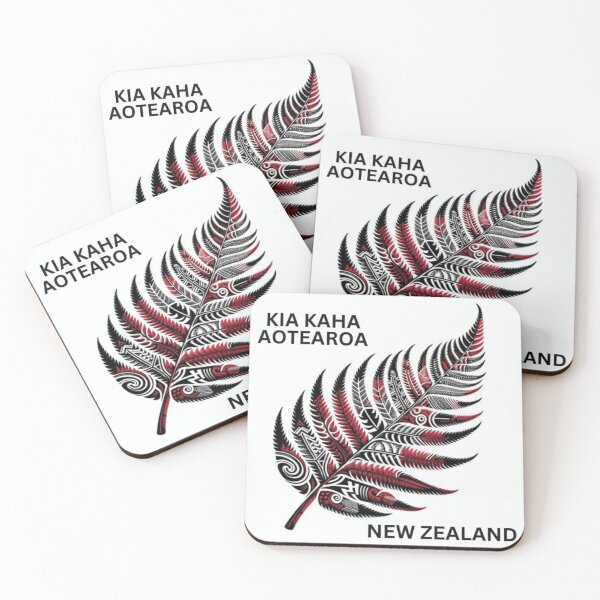 Item preview, Red and Black Maori Fern Art designed and sold by CultDigHoriz.