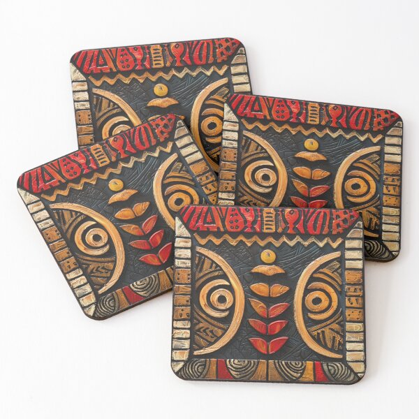 Item preview, Tonga Art Wood Tapa Tribal Owl Bird designed and sold by GrinGalore.