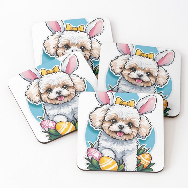 Item preview, maltipoo easter bunny designed and sold by Places On Earth.