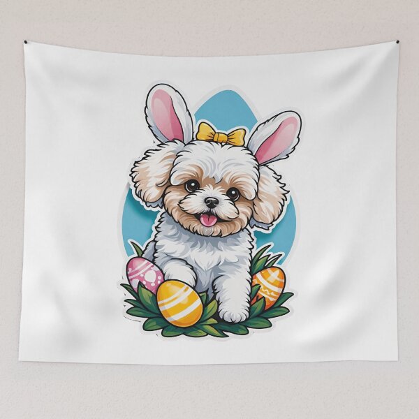 Item preview, maltipoo easter bunny designed and sold by Places On Earth.