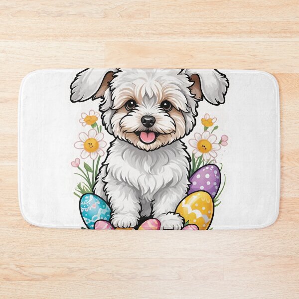 Item preview, maltipoo easter bunny dog designed and sold by Places On Earth.