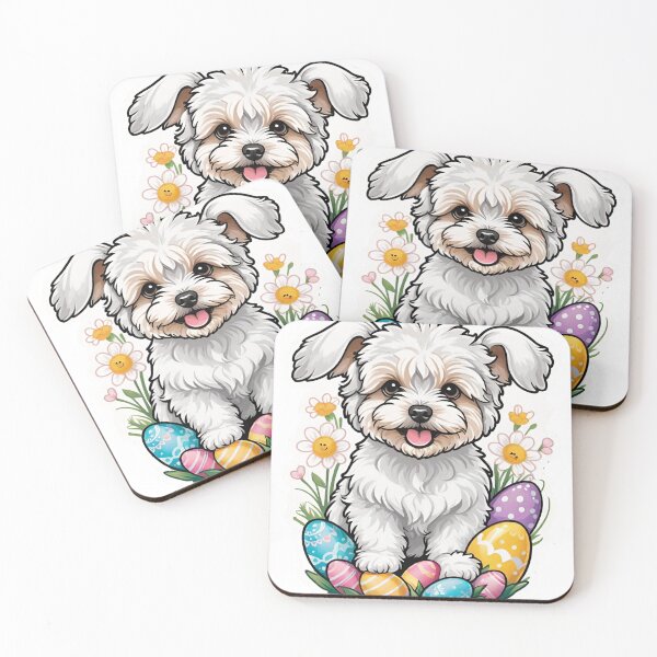 Item preview, maltipoo easter bunny dog designed and sold by Places On Earth.