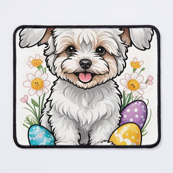 Item preview, maltipoo easter bunny dog designed and sold by Places On Earth.