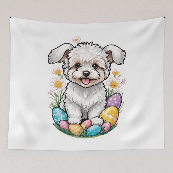 Item preview, maltipoo easter bunny dog designed and sold by Places On Earth.