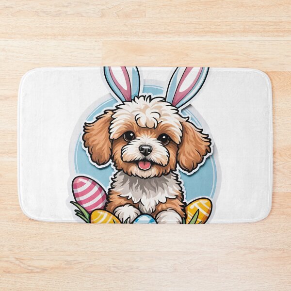 Item preview, maltipoo easter bunny egg designed and sold by Places On Earth.