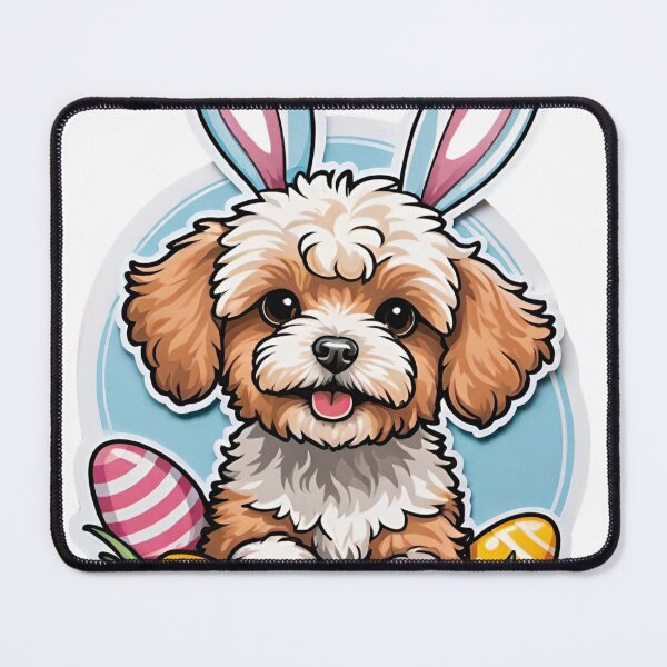 Item preview, maltipoo easter bunny egg designed and sold by Places On Earth.