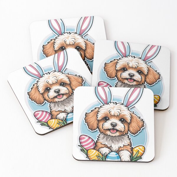 Item preview, maltipoo easter bunny egg designed and sold by Places On Earth.