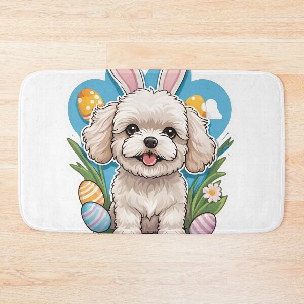 Item preview, maltipoo easter bunny designed and sold by Places On Earth.
