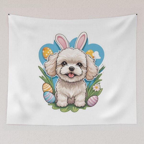 Item preview, maltipoo easter bunny designed and sold by Places On Earth.