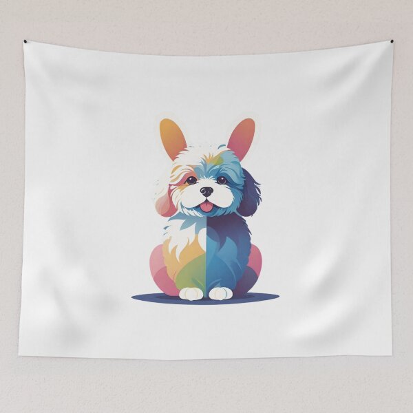 Item preview, maltipoo easter bunny designed and sold by Places On Earth.