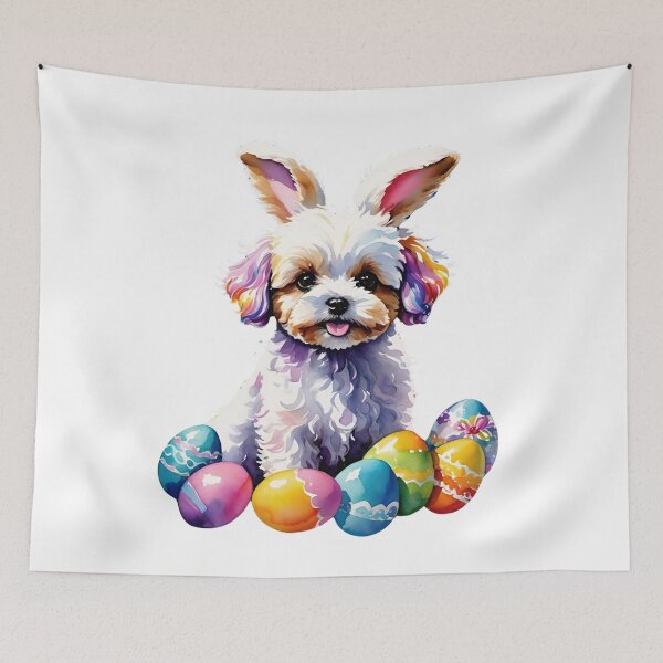 Item preview, maltipoo easter bunny  designed and sold by Places On Earth.