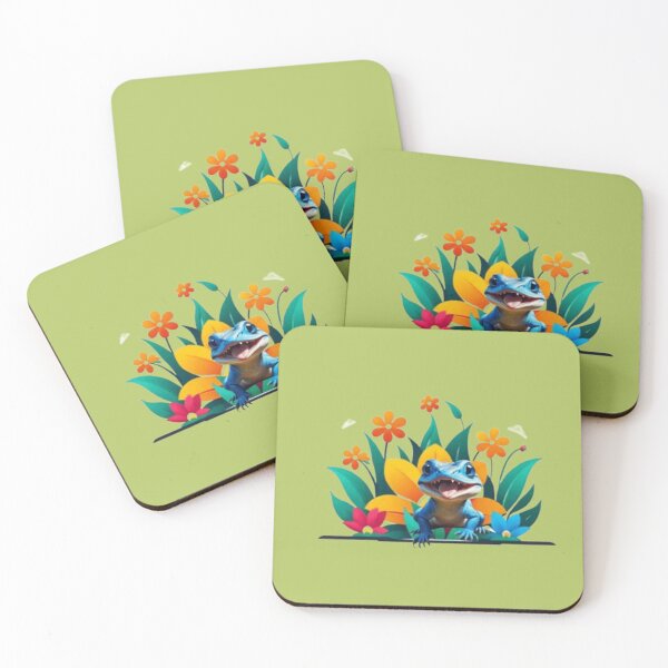 Item preview, Lizard among the flowers designed and sold by paintandwhisker.
