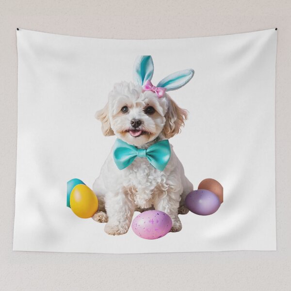 Item preview, maltipoo easter bunny cute designed and sold by Places On Earth.