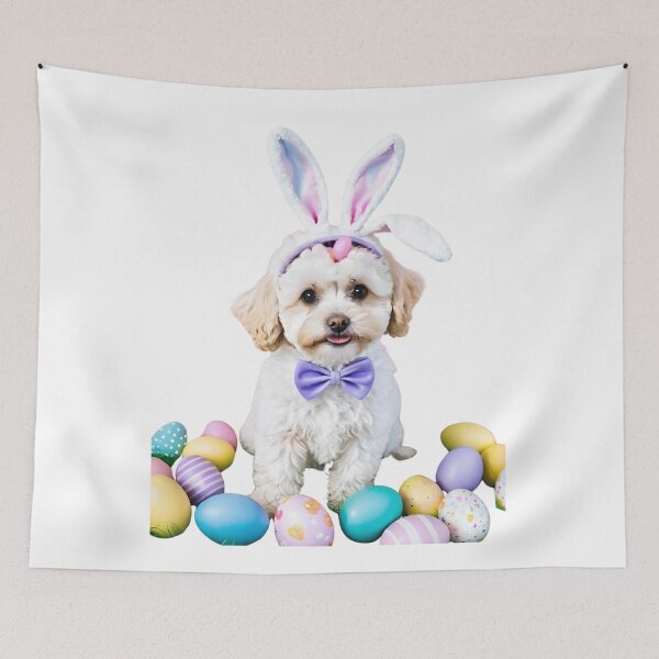 Item preview, maltipoo easter bunny  designed and sold by Places On Earth.