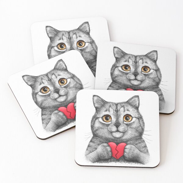 Item preview, Cat with love designed and sold by Valeriya Korenkova Kodamorkovkart.