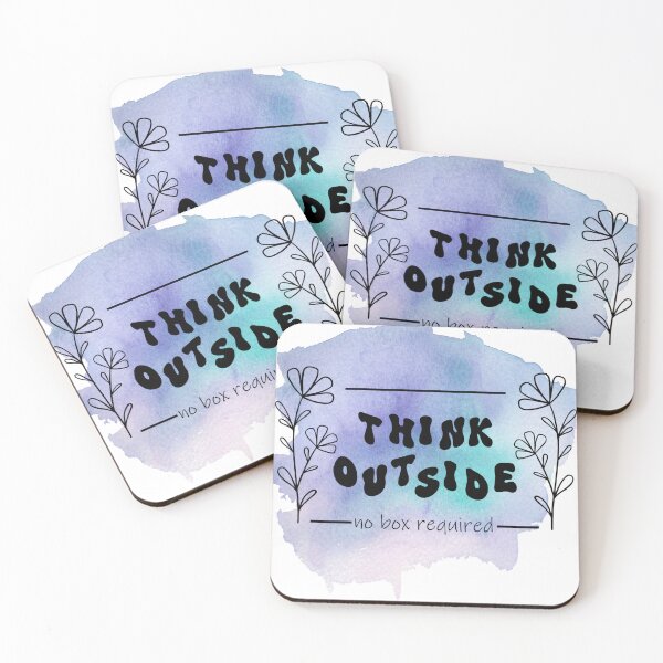 Item preview, Think Outside - no box required watercolor background designed and sold by Sunshinez CreationzZA.
