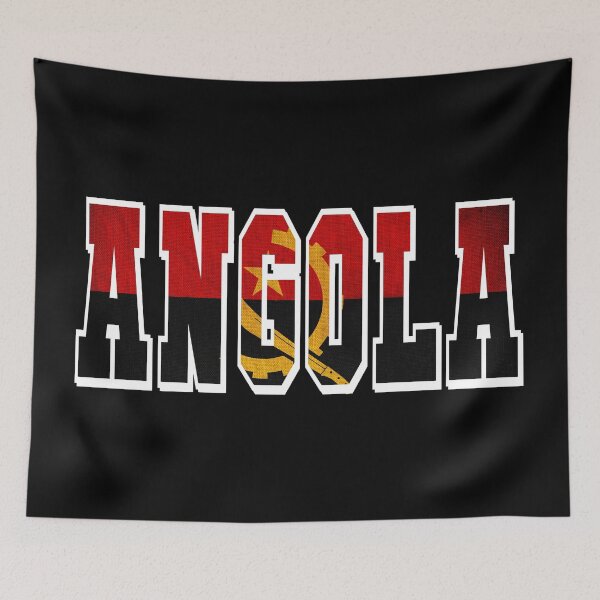 Item preview, Angola Country Flag Typography designed and sold by TravelWish.