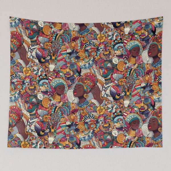 Item preview, African Abstract Patterns. Black Women in Ethnic Cloth designed and sold by MargaretFasDes.