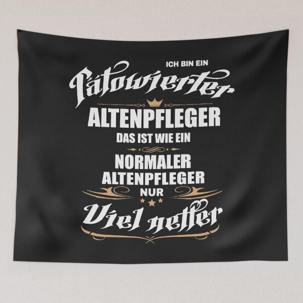 Item preview, Tätowierter Altenpfleger. Lustiger Spruch auf T-Shirt, Sticker, Poster & mehr. Geschenkidee designed and sold by silentcolors.