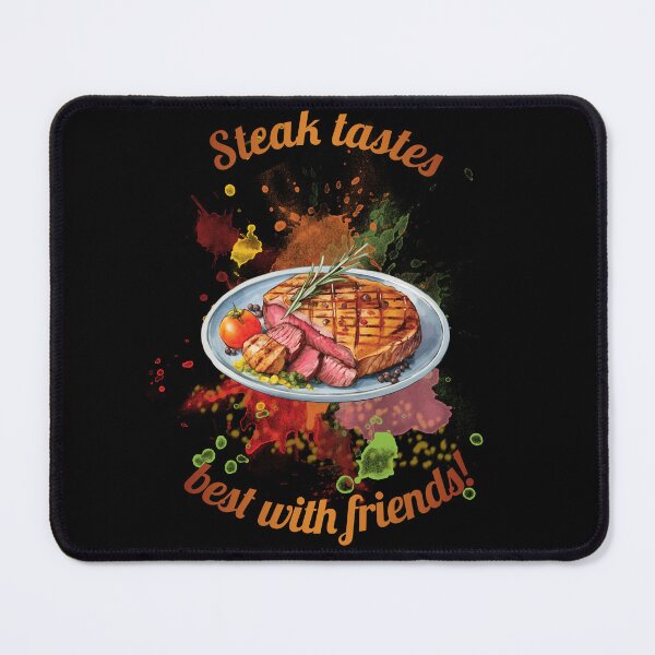 Item preview, Steak with a sprig of rosemary lying on a plate designed and sold by HarridanCreates.