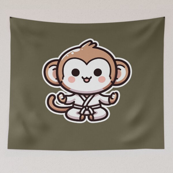 Item preview, Kawaii Cute Karate Monkey 3 | Pets and Animals for Men and Women t-shirt designed and sold by panchiTWO.
