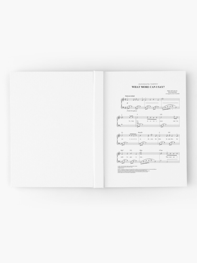 what-more-can-i-say-falsettos-music-sheet-hardcover-journal-for-sale