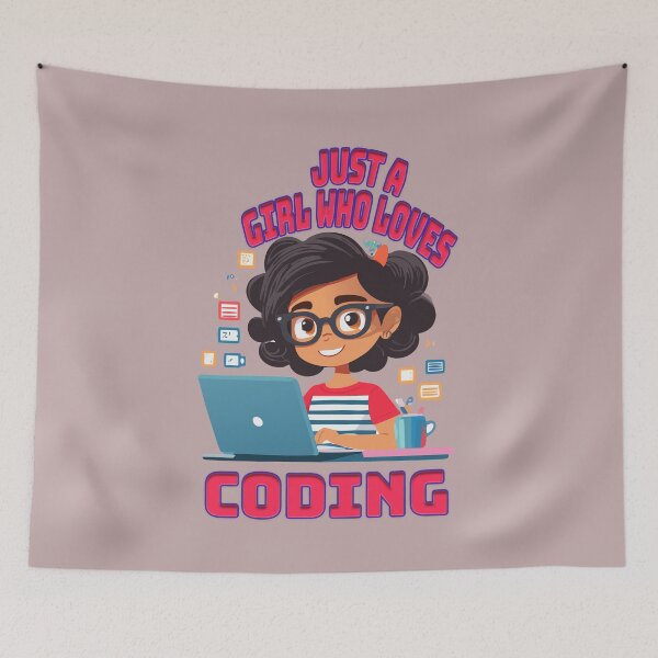 Item preview, Just a girl who loves coding designed and sold by Firas Aljazzar.
