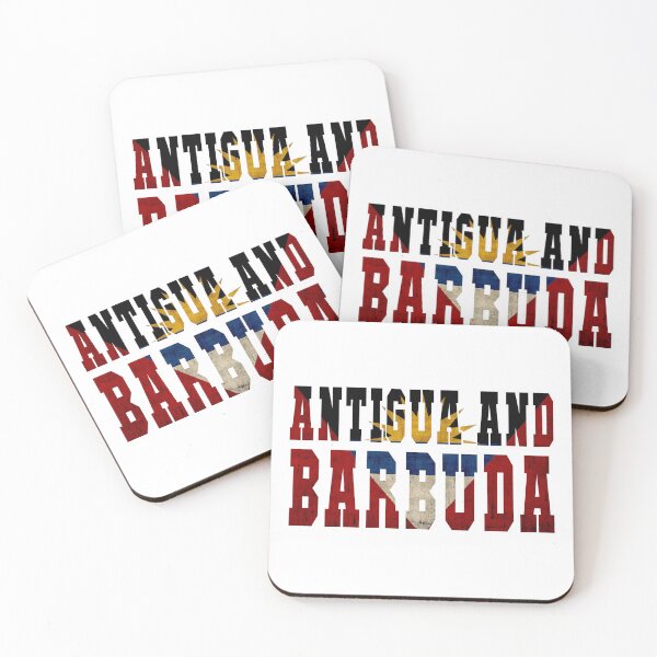 Item preview, Antigua and Barbuda Country Flag Typography designed and sold by TravelWish.
