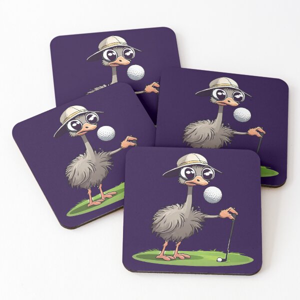 Item preview, The game of golf - a funny ostrich designed and sold by Blue Eye.