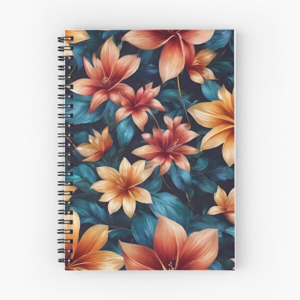Item preview, Blue & Orange Flowers designed and sold by Dunc Ebedes.