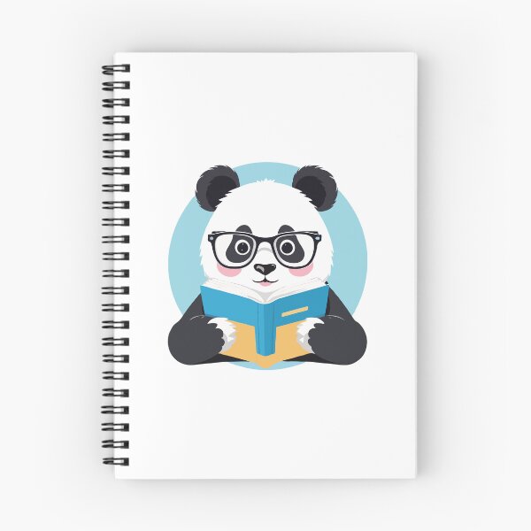 Item preview, Bookworm panda reading a book. designed and sold by twisted-dot.