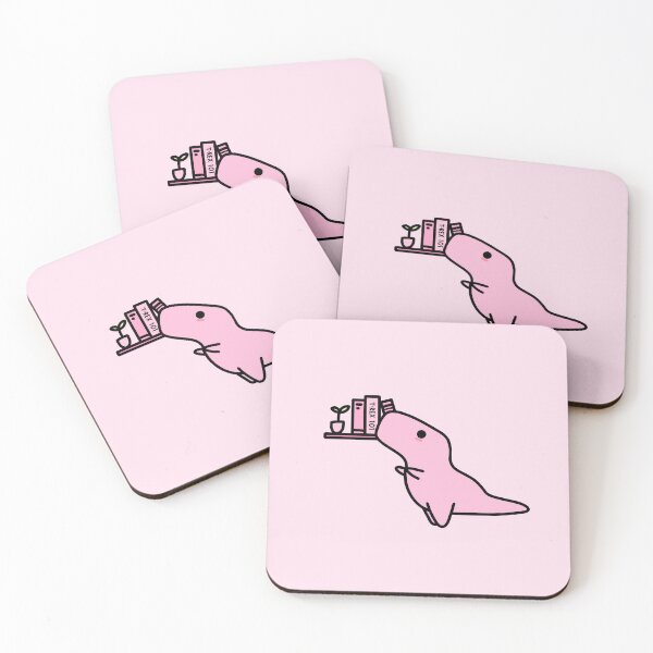 Item preview, Pink T-Rex reaching for book designed and sold by Cre8iveCat.