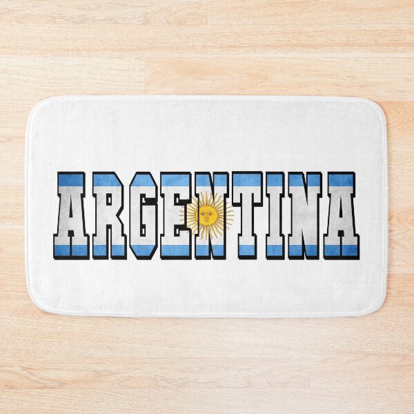 Aperçu de l'œuvre Typographie du drapeau du pays de l'Argentine créée et vendue par TravelWish.