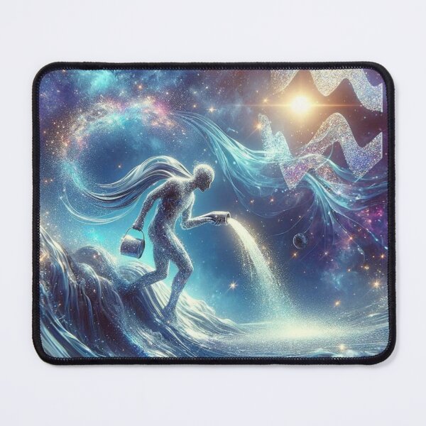 Item preview, Aquarius Zodiac sign with glitter designed and sold by ZodiBlend.