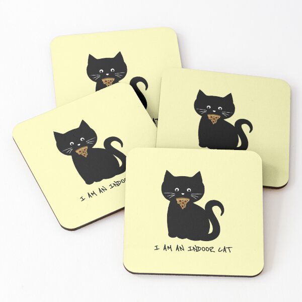 Item preview, I am an indoor cat - cute introvert cat - pizza cat designed and sold by stayartsy07.
