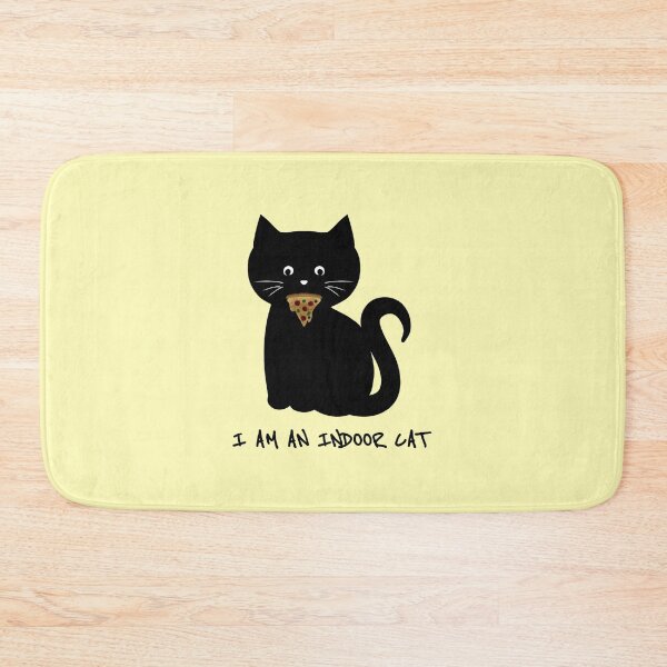 Item preview, I am an indoor cat - cute introvert cat - pizza cat designed and sold by stayartsy07.